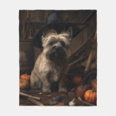 Cairn Terrier pompoenen Halloween eng Fleece Deken (Voorkant)