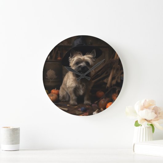 Cairn Terrier pompoenen Halloween eng Grote Klok (Huis)