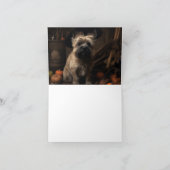 Cairn Terrier pompoenen Halloween eng Kaart (Binnen)