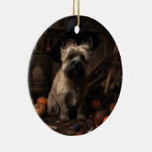 Cairn Terrier pompoenen Halloween eng Keramisch Ornament (Rechts)