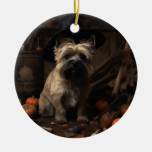 Cairn Terrier pompoenen Halloween eng Keramisch Ornament
