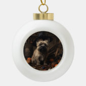 Cairn Terrier pompoenen Halloween eng Keramische Bal Ornament (Voorkant)