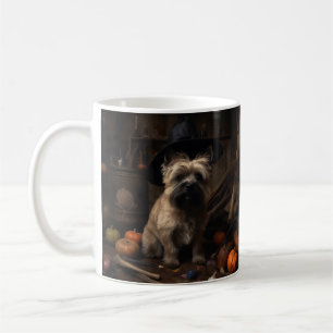 Cairn Terrier pompoenen Halloween eng Koffiemok