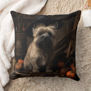 Cairn Terrier pompoenen Halloween eng Kussen