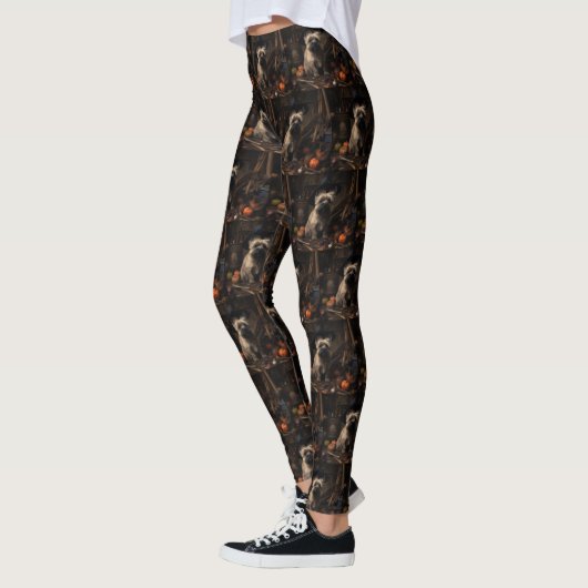 Cairn Terrier pompoenen Halloween eng Leggings (Links)