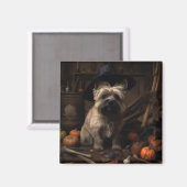 Cairn Terrier pompoenen Halloween eng Magneet (Voorkant / Achterkant)