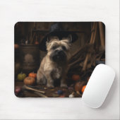 Cairn Terrier pompoenen Halloween eng Muismat (Met muis)