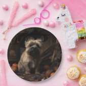 Cairn Terrier pompoenen Halloween eng Papieren Bordje (Feest)