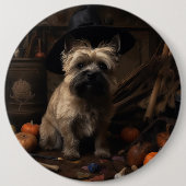 Cairn Terrier pompoenen Halloween eng Ronde Button 6,0 Cm (Voorkant)