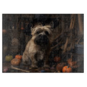 Cairn Terrier pompoenen Halloween eng Snijplank (Voorkant)