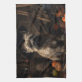 Cairn Terrier pompoenen Halloween eng Theedoek (Verticaal)