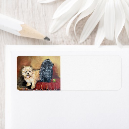 Cairn Terrier Portrait Etiket (Insitu)