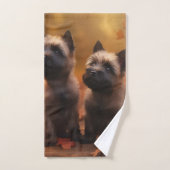 Cairn Terrier Puppy Herfst Delight Pompoen Bad Handdoek (Handdoek)