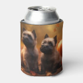 Cairn Terrier Puppy Herfst Delight Pompoen Blikjeskoeler (Blikje Voorkant)