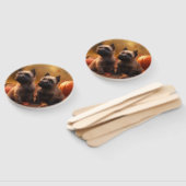 Cairn Terrier Puppy Herfst Delight Pompoen Handwaaier (Niet-gemonteerd)