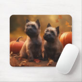 Cairn Terrier Puppy Herfst Delight Pompoen Muismat (Met muis)