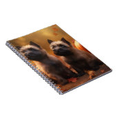 Cairn Terrier Puppy Herfst Delight Pompoen Notitieboek (Rechterzijde)