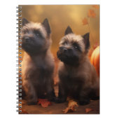 Cairn Terrier Puppy Herfst Delight Pompoen Notitieboek (Voorkant)