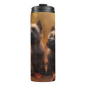 Cairn Terrier Puppy Herfst Delight Pompoen Thermosbeker (Voorkant)