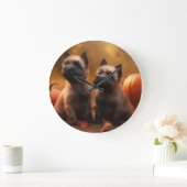 Cairn Terrier Puppy Herfstvreugde Pompoen Grote Klok (Huis)