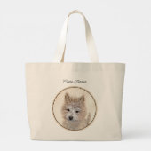 Cairn Terrier Puppy Schilderen Schattigee Originel Grote Tote Bag (Achterkant)