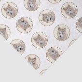 Cairn Terrier Puppy Schilderen Schattigee Originel Tissuepapier (Detail)