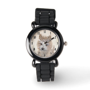 Cairn Terrier Puppy Schilderij - Originele Honden Horloge