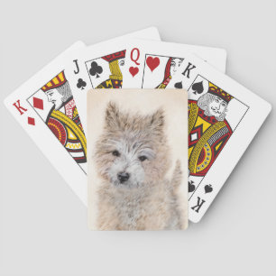 Cairn Terrier Puppy Schilderij - Originele Honden  Pokerkaarten