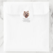 Cairn Terrier Regenboogbrug Ronde Sticker (Tas)