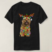 Cairn Terrier Reindeer Christmas Lights Funny Dog  T-shirt (Design voorkant)