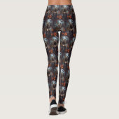 Cairn Terrier Rijden Motorfiets Halloween Eng Leggings (Achterkant)