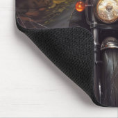 Cairn Terrier Rijden Motorfiets Halloween Eng Muismat (Hoek)