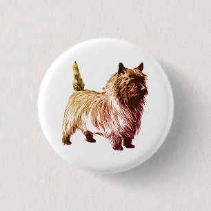 Cairn Terrier Ronde Button 3,2 Cm