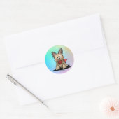 Cairn Terrier Ronde Sticker (Envelop)