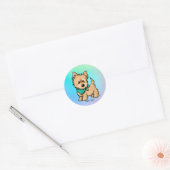 Cairn Terrier Ronde Sticker (Envelop)