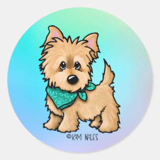 Cairn Terrier Ronde Sticker
