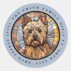 Cairn Terrier Ronde Stickers