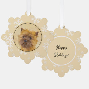 Cairn Terrier Schilderij - Mooie Originele Honden  Ornament Kaart