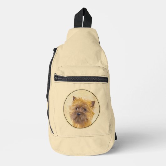 Cairn Terrier Schilderij Schattigee Originele Pet Sling Bag (Voorkant)