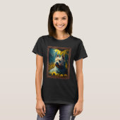 Cairn Terrier Schilderij Zonnebloem Bloem Moeder V T-shirt (Voorkant volledig)
