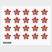 Cairn Terrier Silhouette Dog & Green Bow Kerstmis Ster Sticker (Vel)