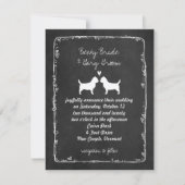 Cairn Terrier Silhouettes Wedding Kaart (Voorkant)