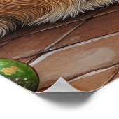 Cairn Terrier Sitting Fireplace Christmas Lights Poster (Hoek)