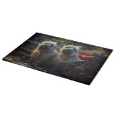 Cairn Terrier Sneeuw Slede Kerst Decoratie Snijplank (Hoek)