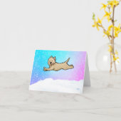 Cairn Terrier Sneeuwloper Kaart (Gele Bloem)