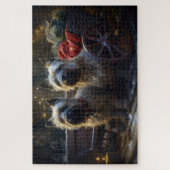 Cairn Terrier Sneeuwwitte slee Kerstmis decoratie Legpuzzel (Verticaal)