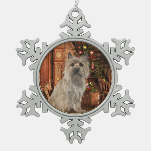 Cairn Terrier Snowflake Ornament (Voorkant)