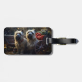 Cairn Terrier Snowy Sleigh Kerst Decor Bagagelabel (Achterkant horizontaal)