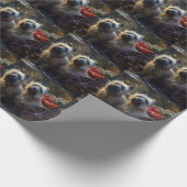 Cairn Terrier Snowy Sleigh Kerst Decor Cadeaupapier (Hoek)