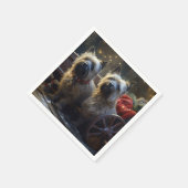 Cairn Terrier Snowy Sleigh Kerst Decor Servet (Hoek)